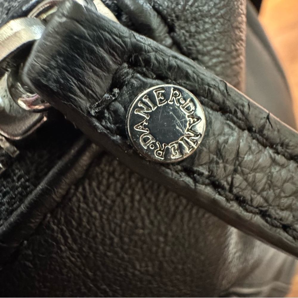 Danier Black Genuine Leather Crossbody Shoulder Bag - Picture 5 of 16